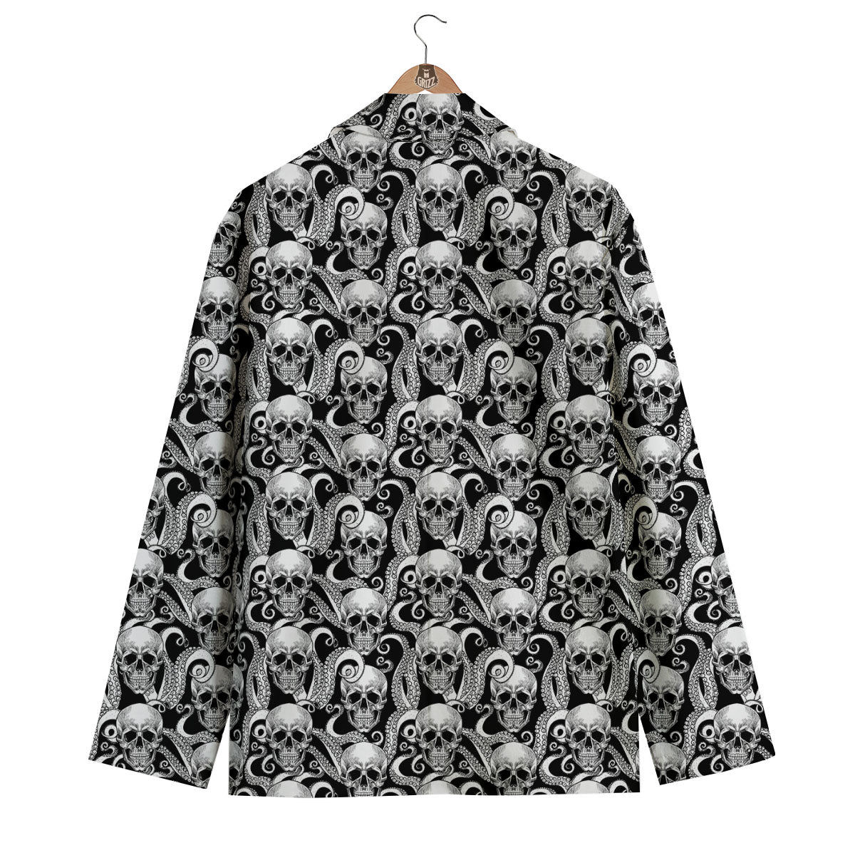 Skull Octopus Tentacles Print Pattern Men's Blazer-grizzshop