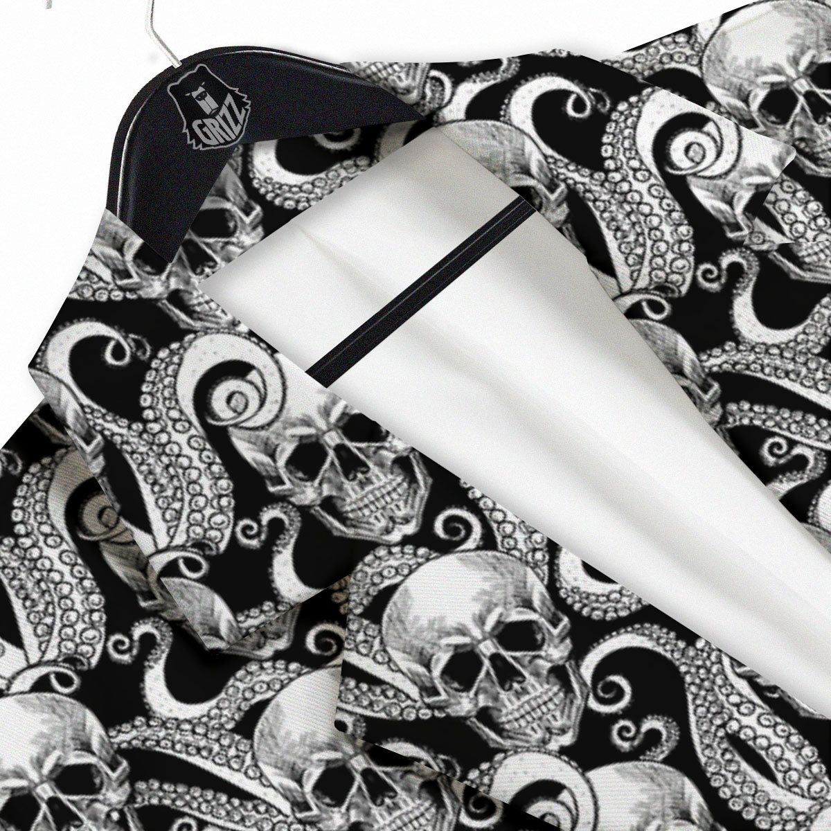 Skull Octopus Tentacles Print Pattern Men's Sport Coat-grizzshop