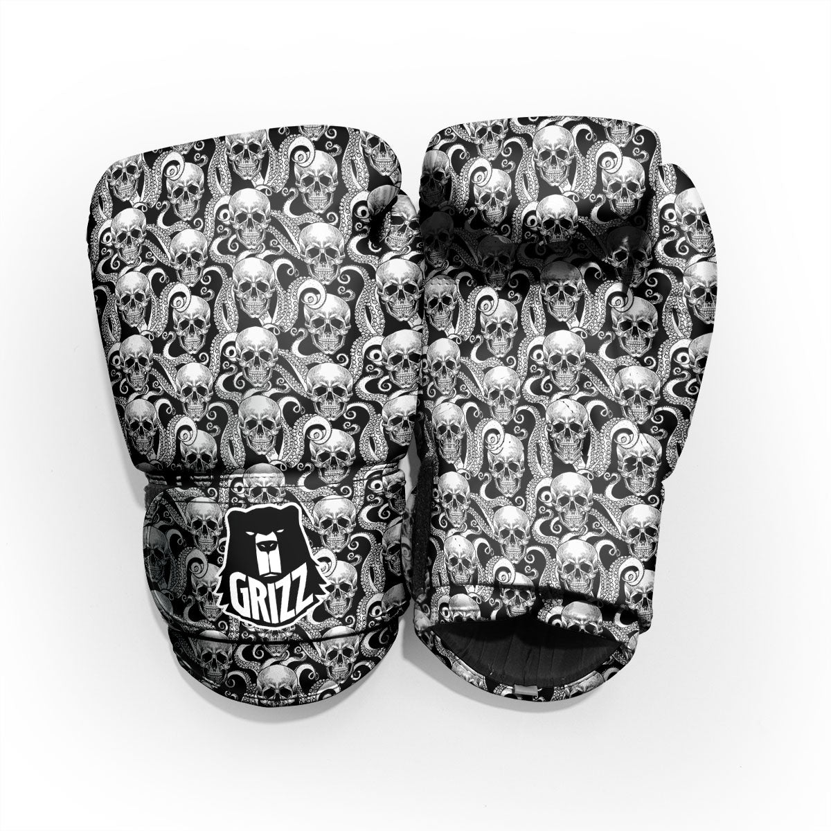 Skull Octopus Tentacles Print Pattern Pro Boxing Glove