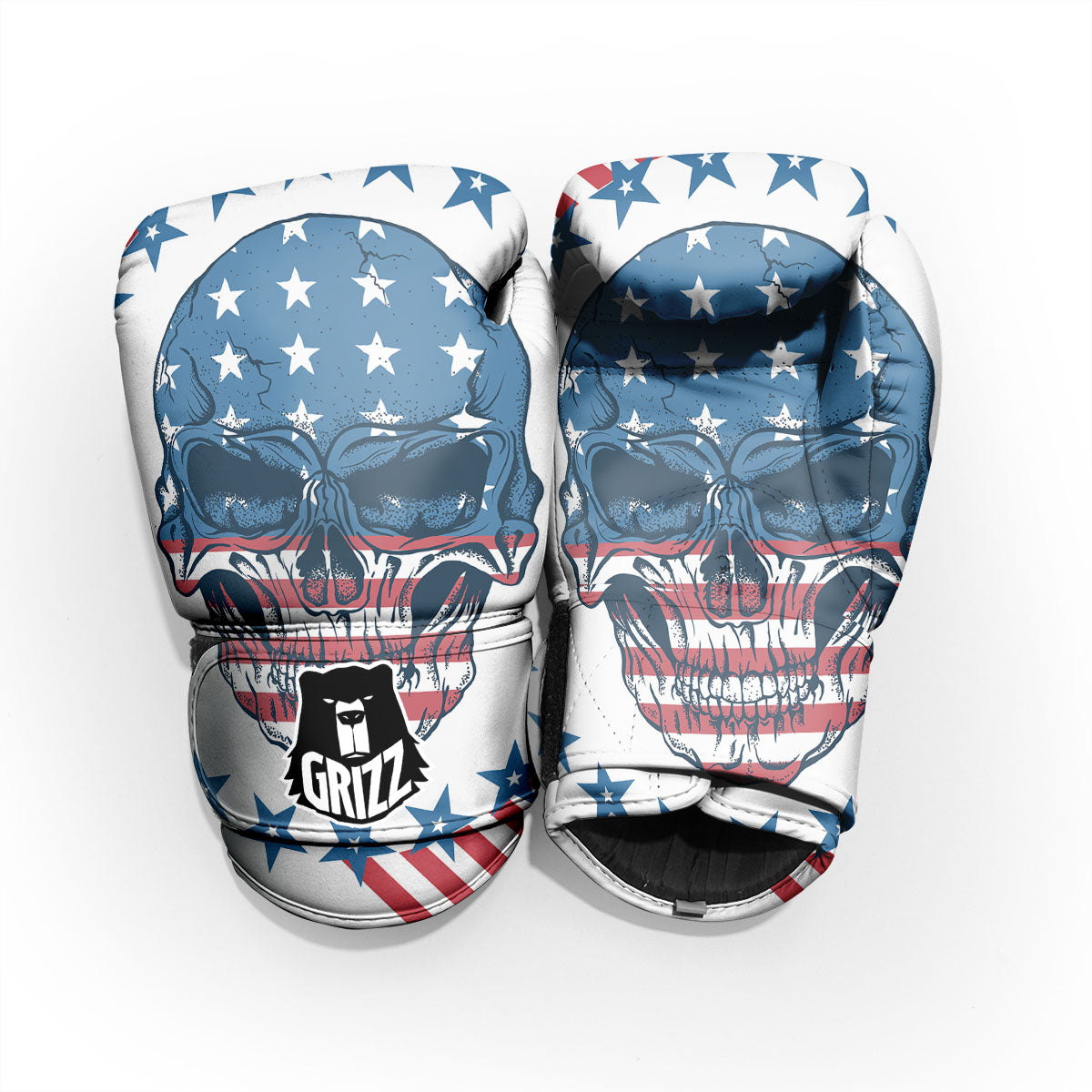 Skull Patriotic American Print Pro Boxing Glove