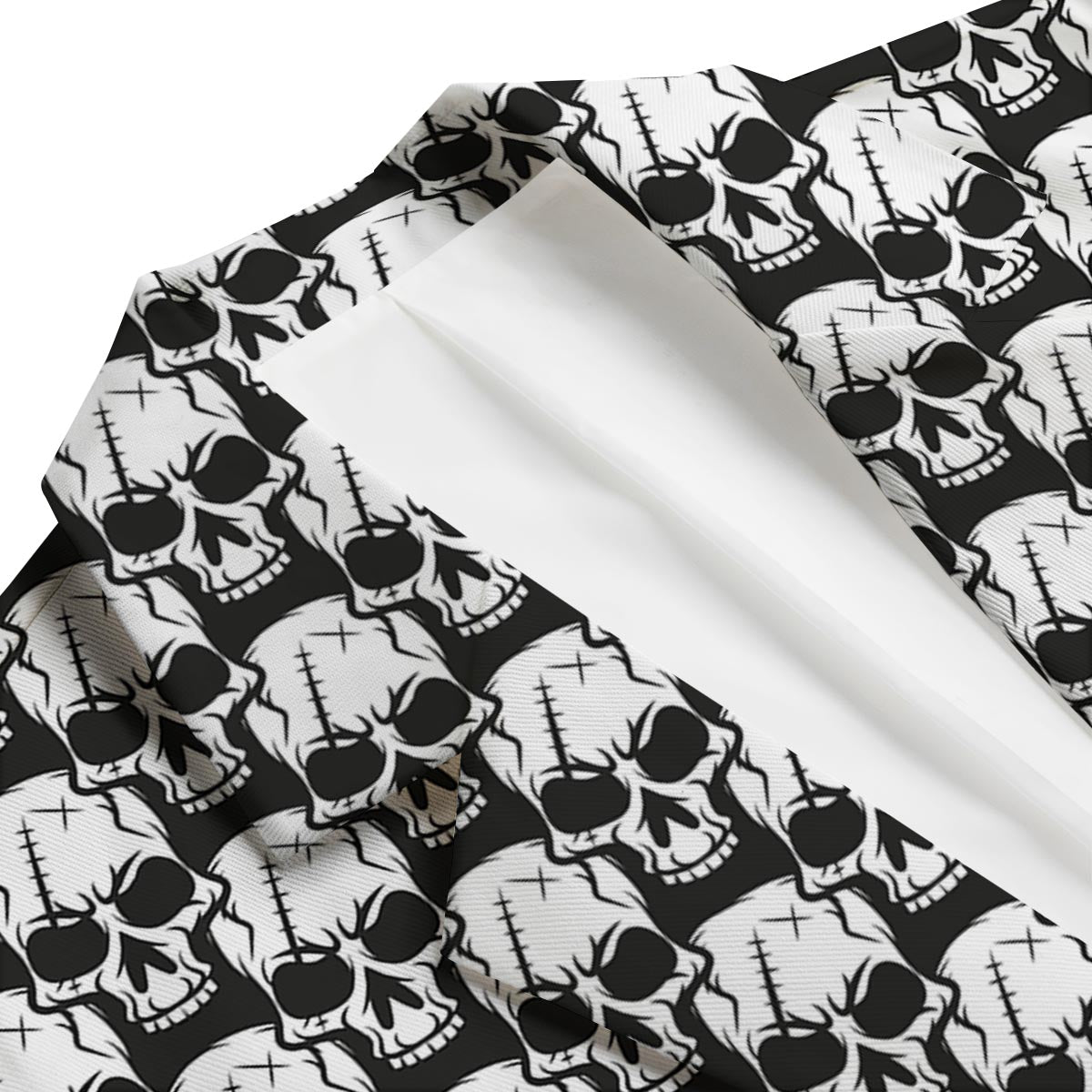 Skull Pattern Print Men's Blazer-grizzshop