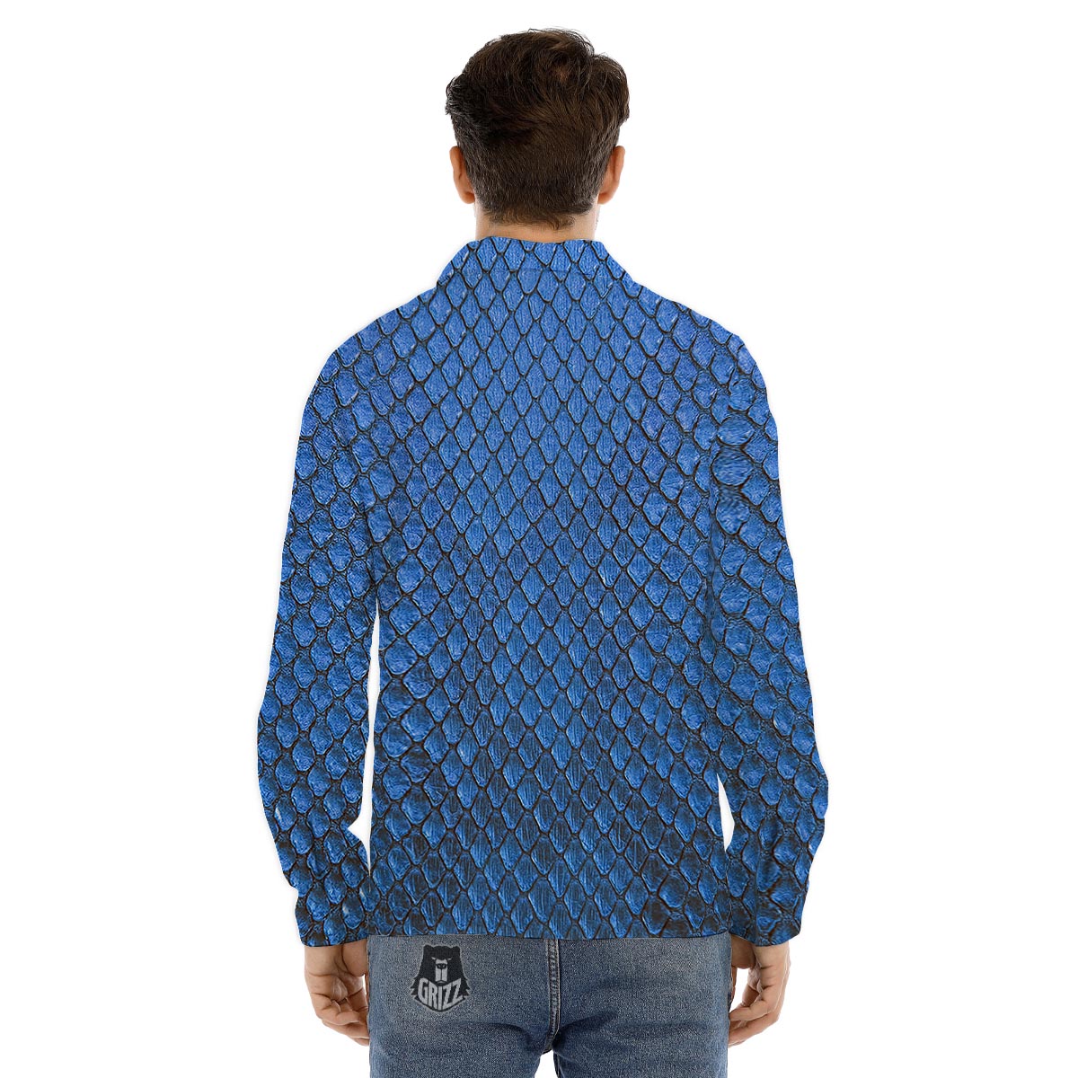 Skull Pentagram Satan Goat Print Pattern Men's Dress Shirts-grizzshop
