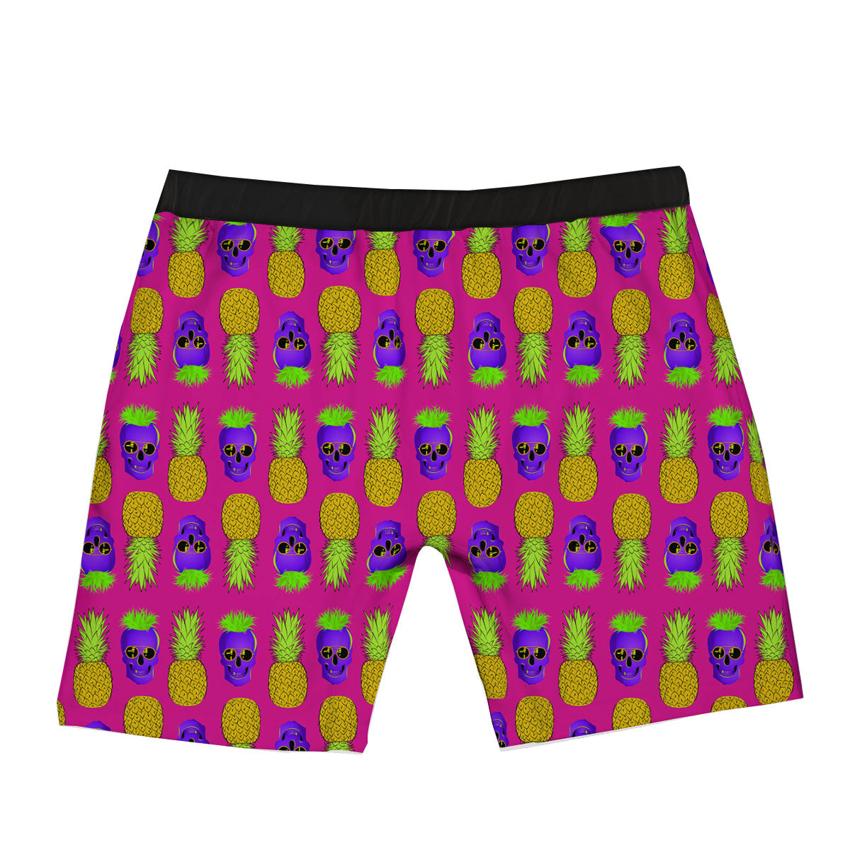 Skull Pineapple Print Pattern Boxer Briefs-grizzshop