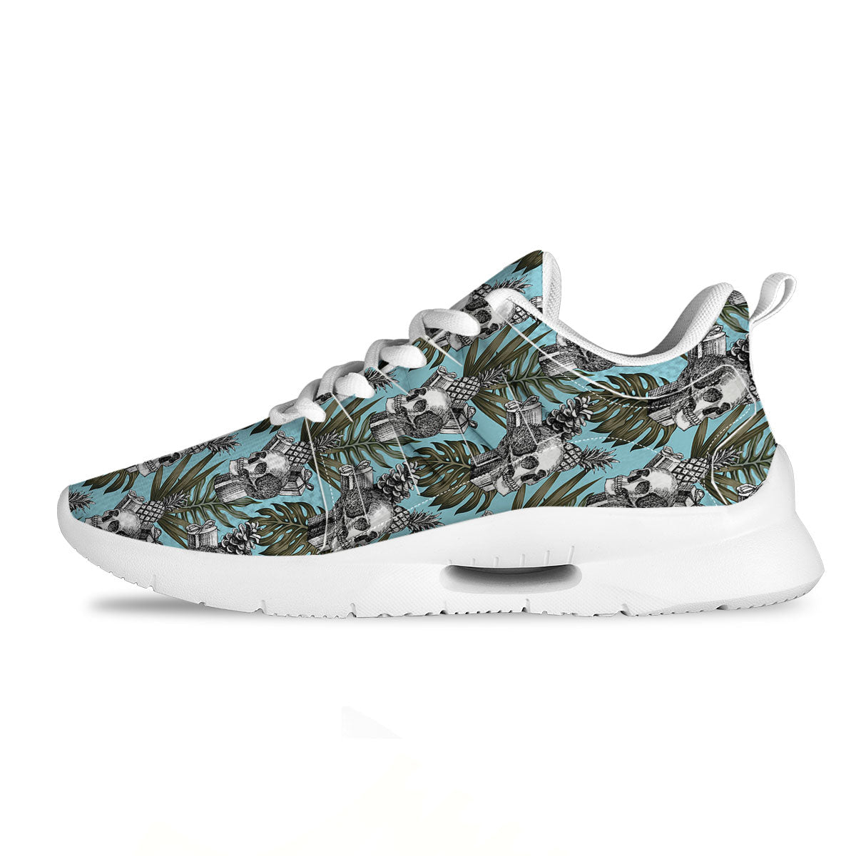 Skull Pineapple Tropical Print Pattern Tennis Shoes-grizzshop
