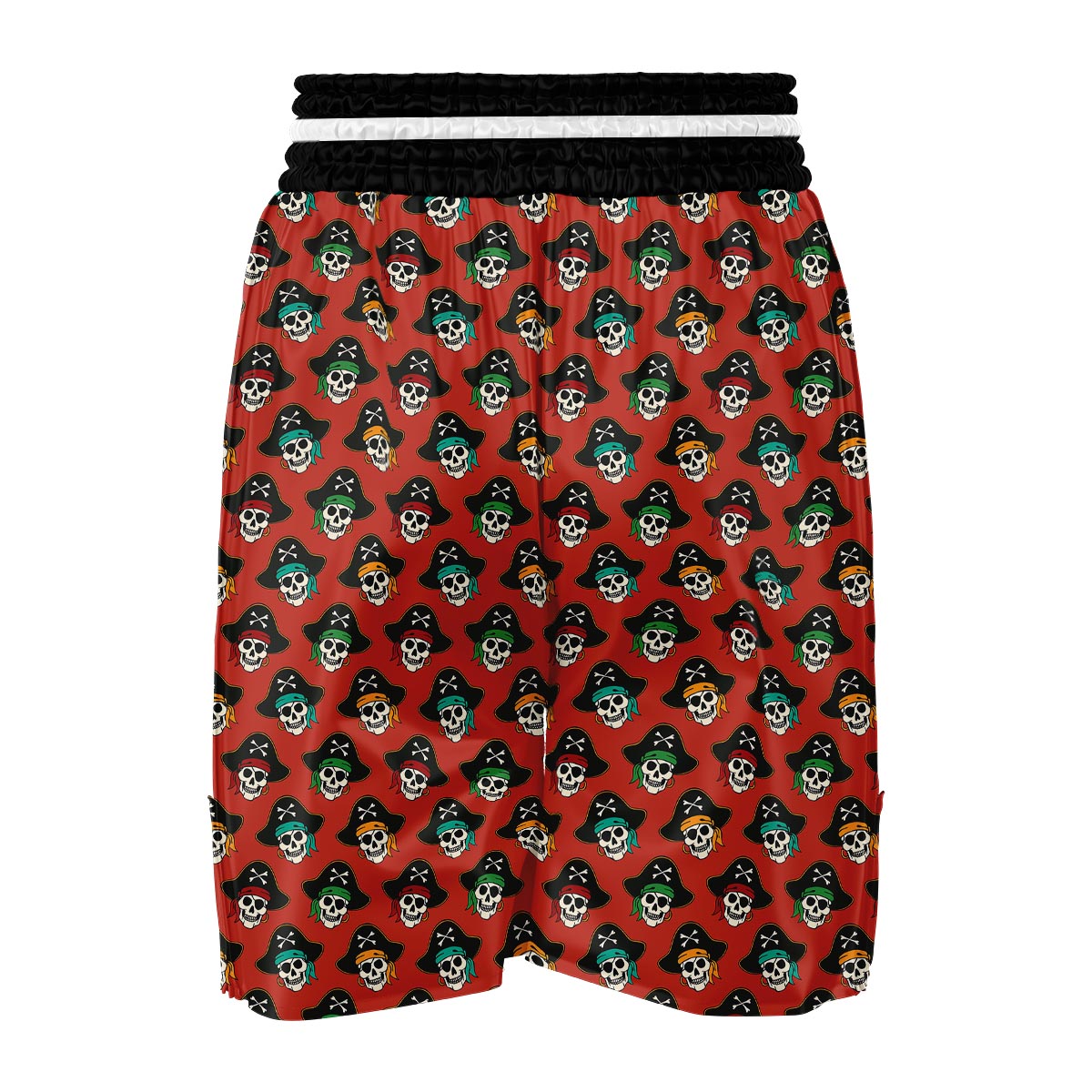 Skull Pirate Print Pattern Boxing Shorts-grizzshop