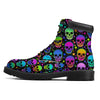 Skull Psychedelic Print Pattern Boots-grizzshop