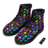Skull Psychedelic Print Pattern Boots-grizzshop