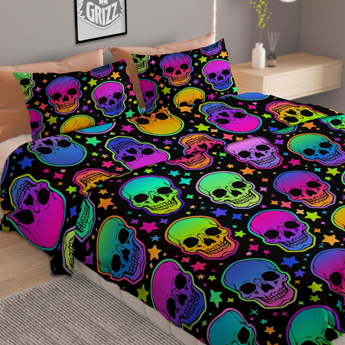 Snakeskin Watercolor Print Pattern Duvet Cover Bedding Set
