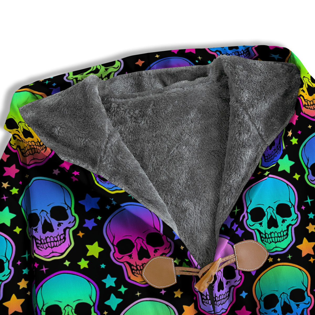 Skull Psychedelic Print Pattern Men's Windbreaker Jacket-grizzshop