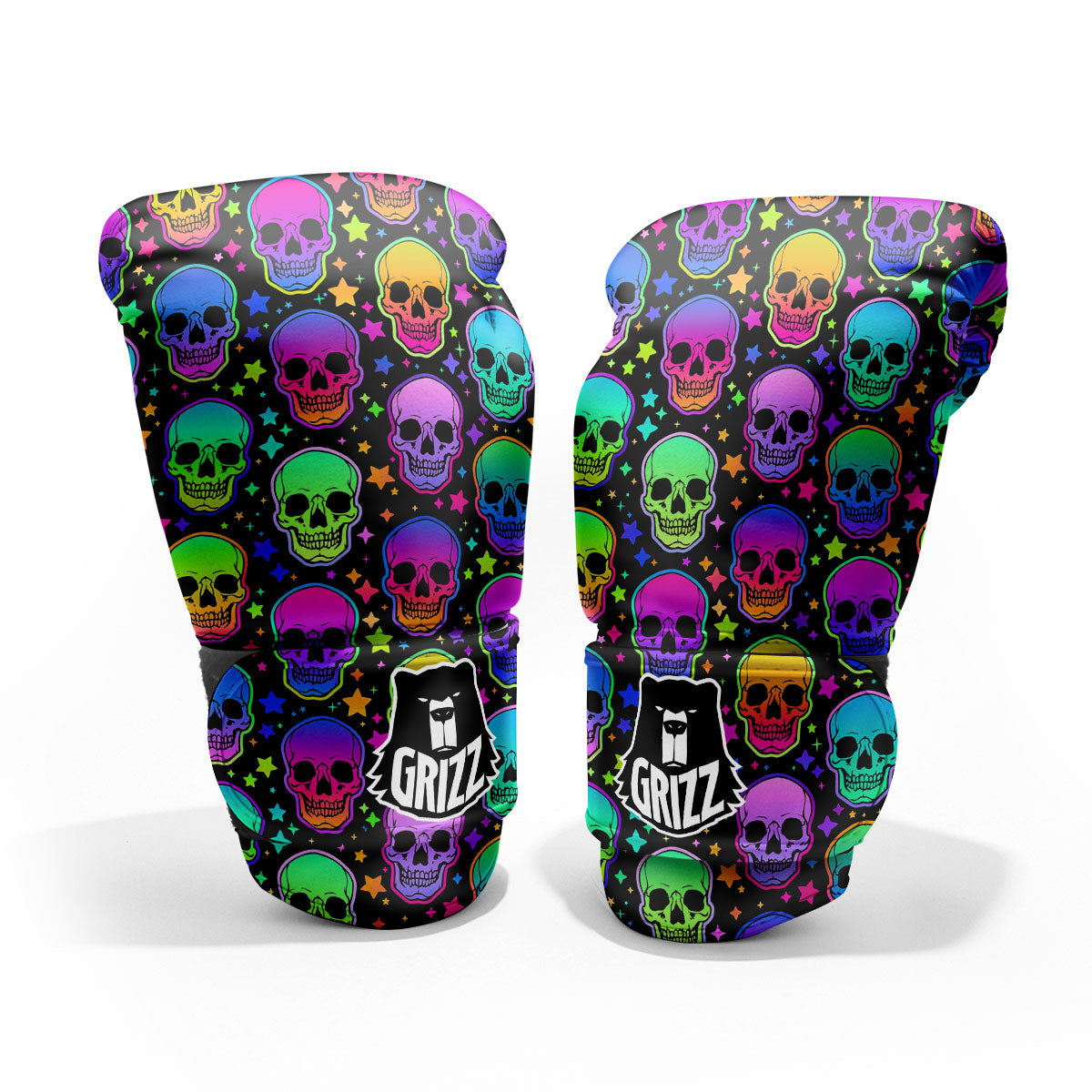 Skull Psychedelic Print Pattern Pro Boxing Glove