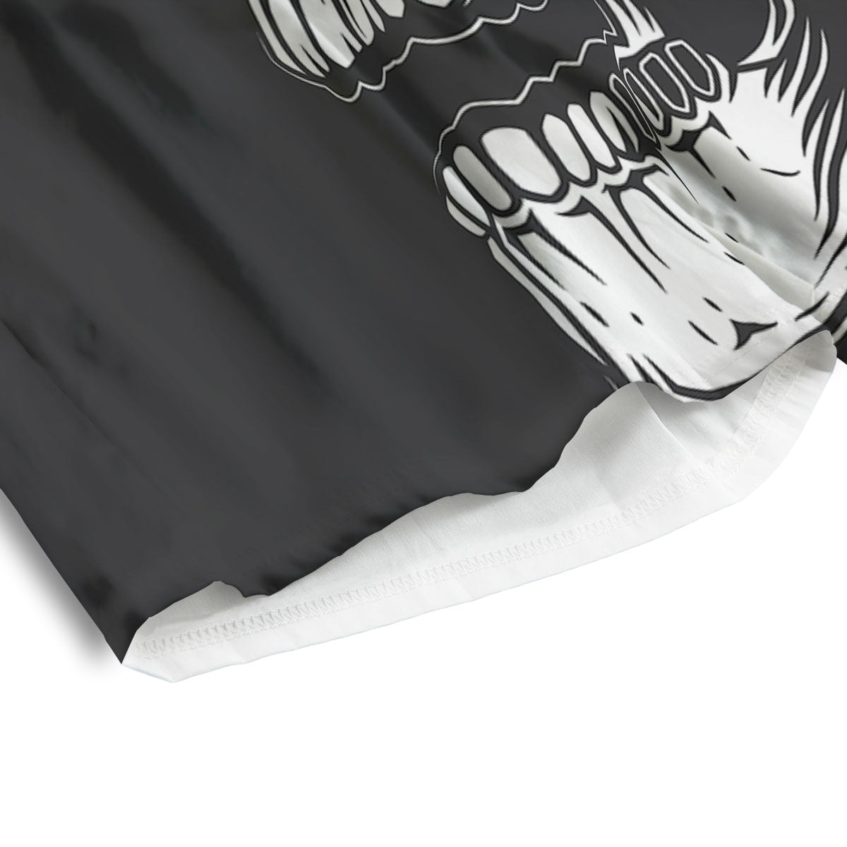 Skull Punk Monochrome Print Men's Athletic Shorts