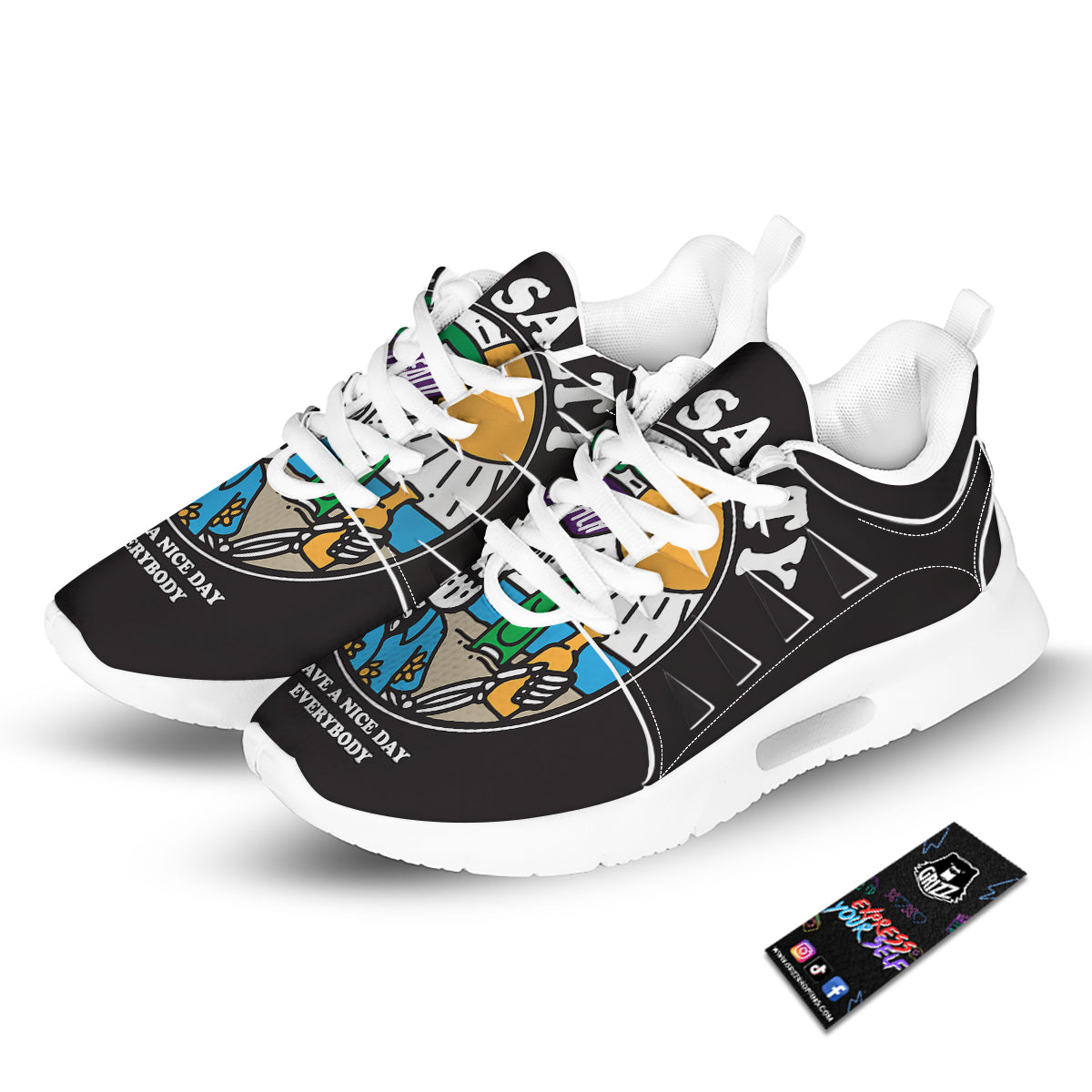 Skull Relax On Beach Print Tennis Shoes-grizzshop