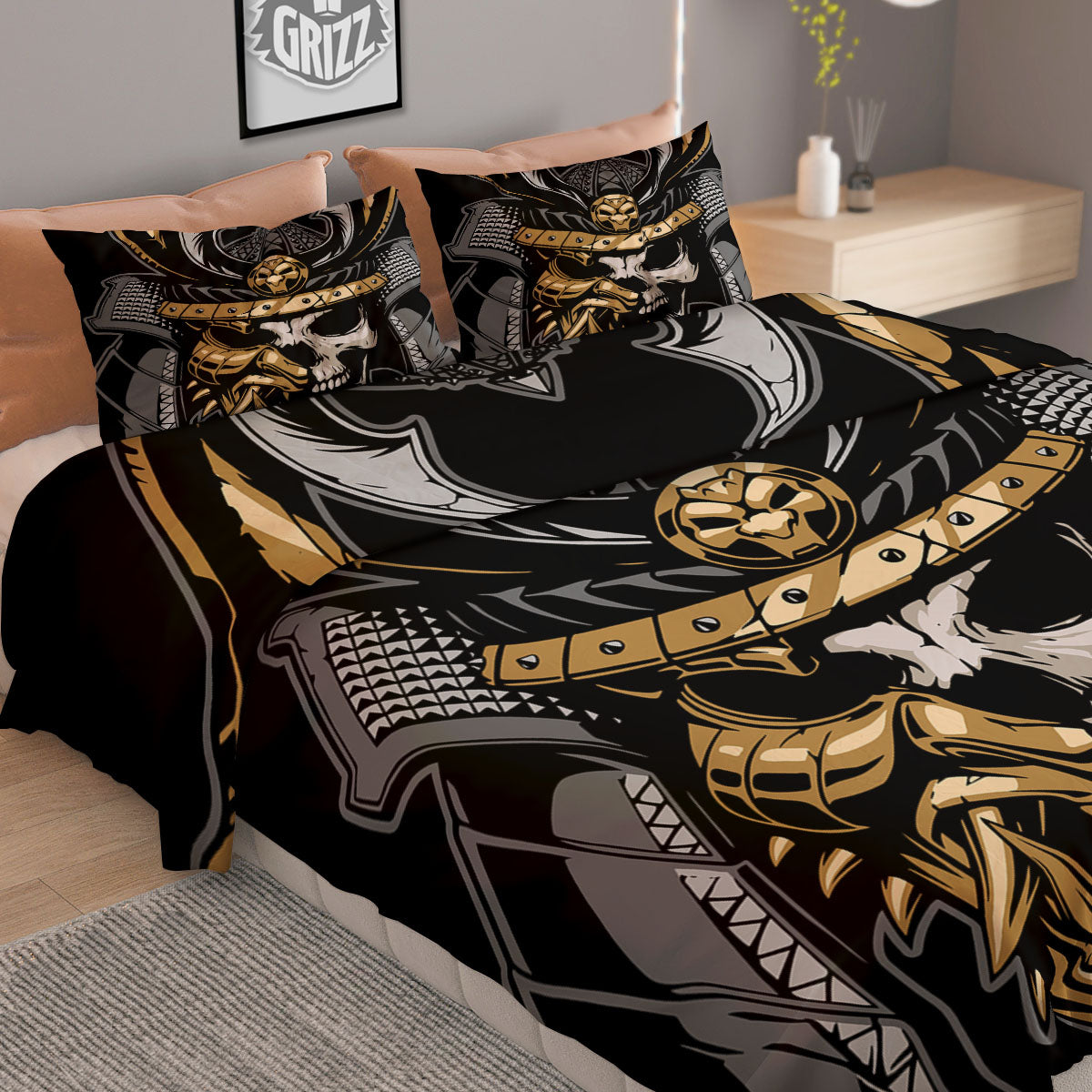 Snowman Print Pattern Duvet Cover Bedding Set
