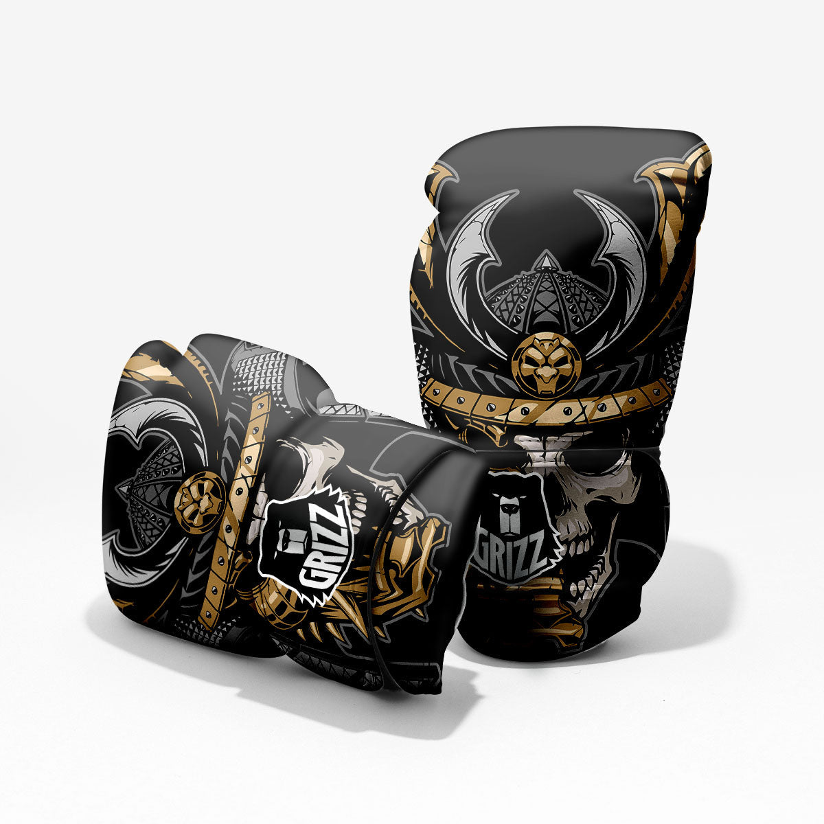 Skull Samurai Warrior Print Pro Boxing Glove