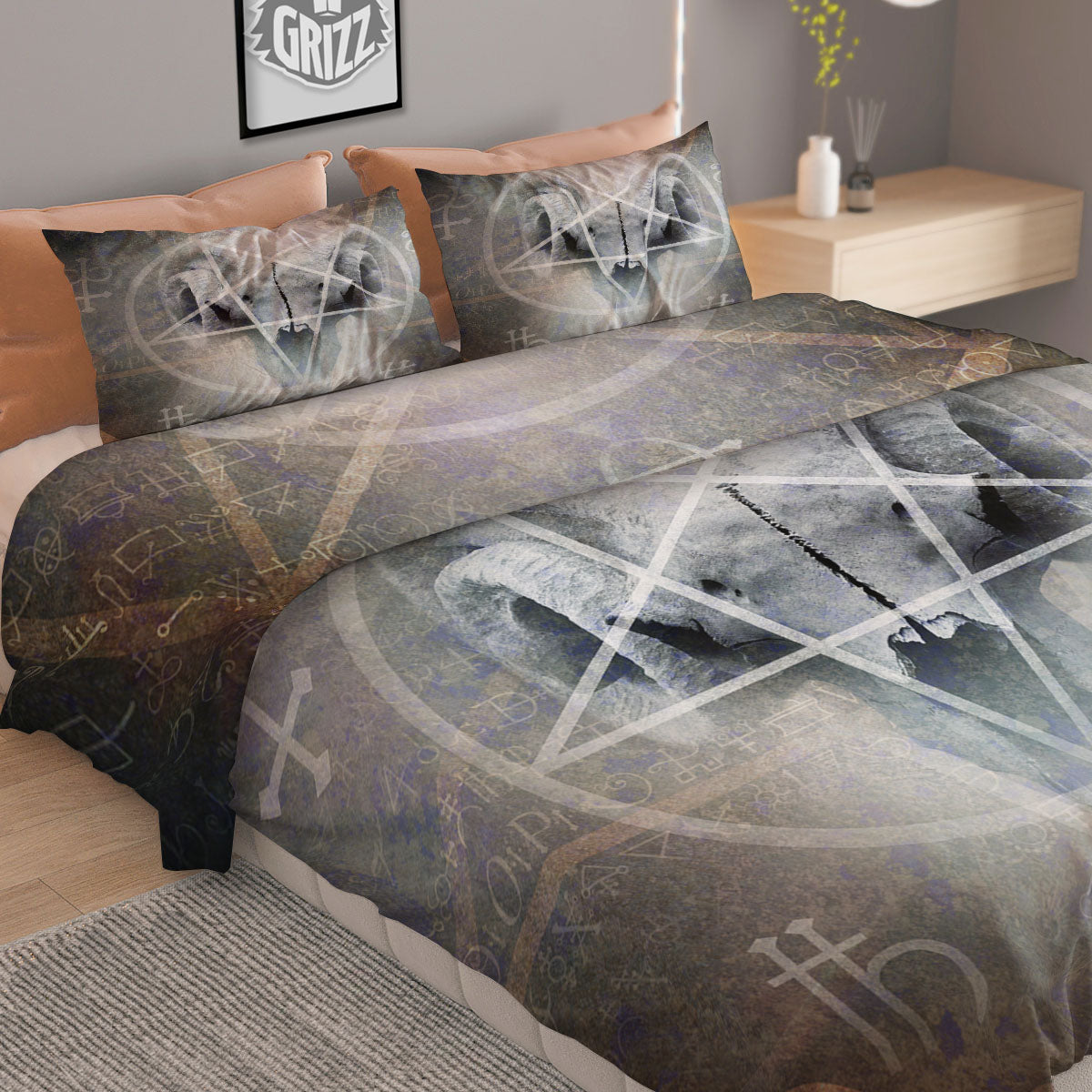 Snowman Teal Print Pattern Duvet Cover Bedding Set