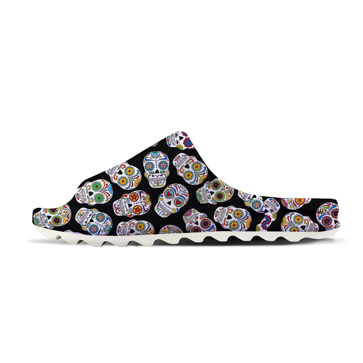 Skull Sugar Print Pattern Sandals-grizzshop