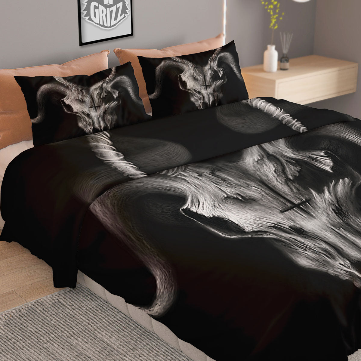Snowman Xmas Print Pattern Duvet Cover Bedding Set
