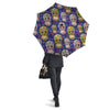 Skull Teal Sugar Print Pattern Umbrella-grizzshop