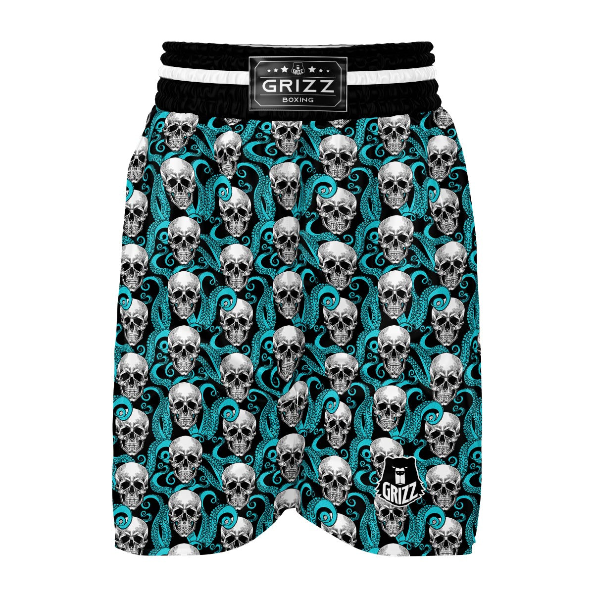 Skull Tentacles Boxing Shorts-grizzshop