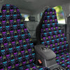 Skull Trippy Neon Print Pattern Car Seat Covers-grizzshop