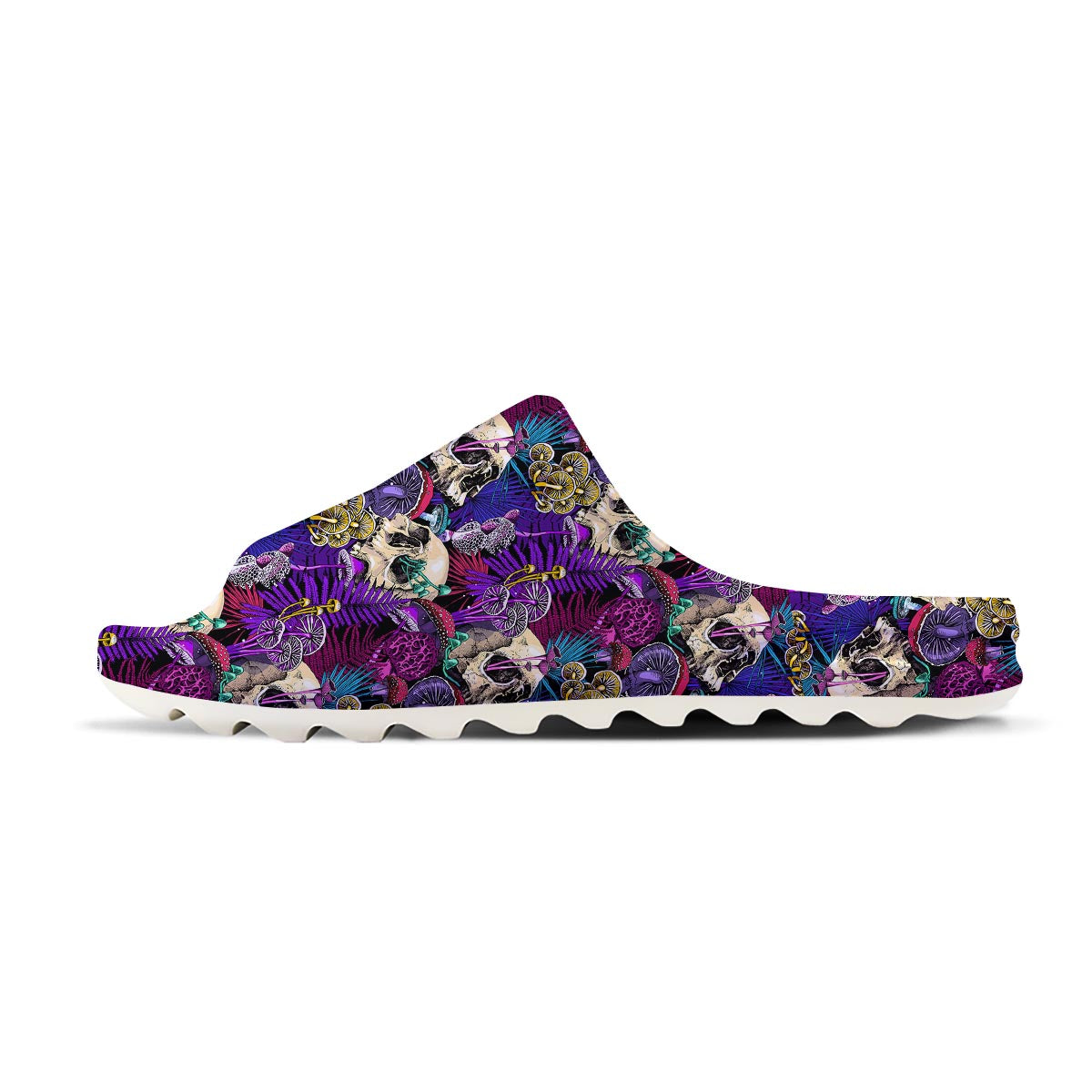 Skull Trippy Print Pattern Sandals-grizzshop
