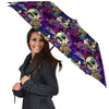 Skull Trippy Print Pattern Umbrella-grizzshop