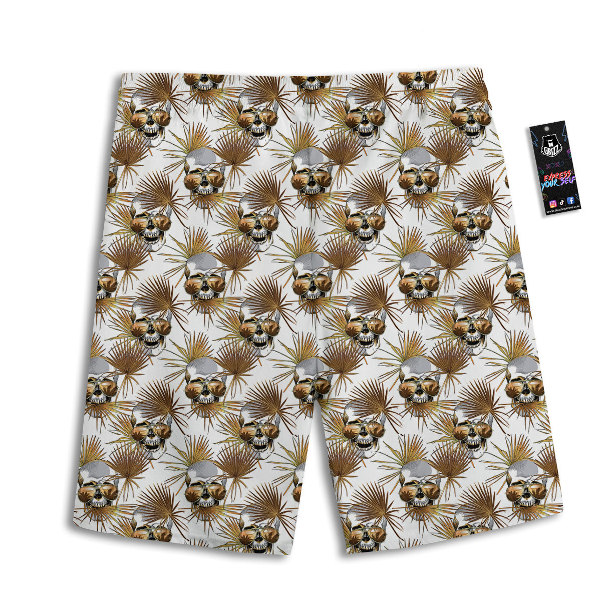 Spiritual Wolf Native American Print Men's Athletic Shorts