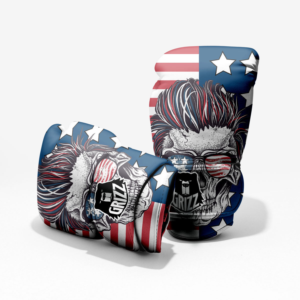 Skull With Sunglasses American Print Pro Boxing Glove