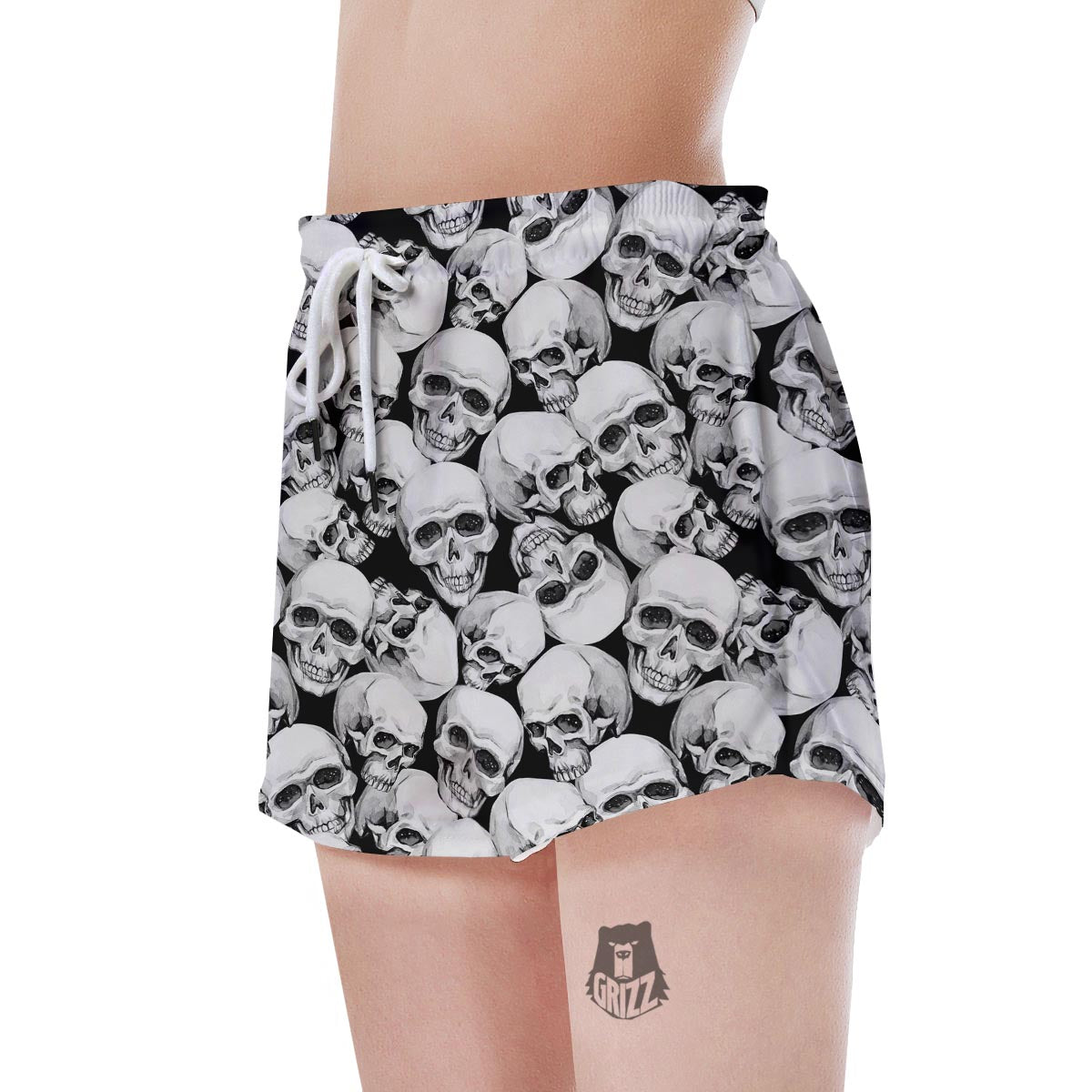 Skull Women's Shorts-grizzshop