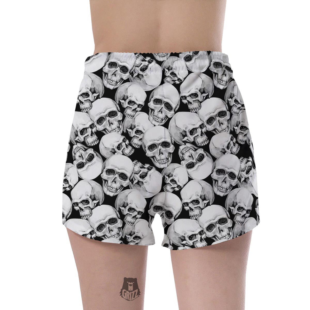 Skull Women's Shorts-grizzshop