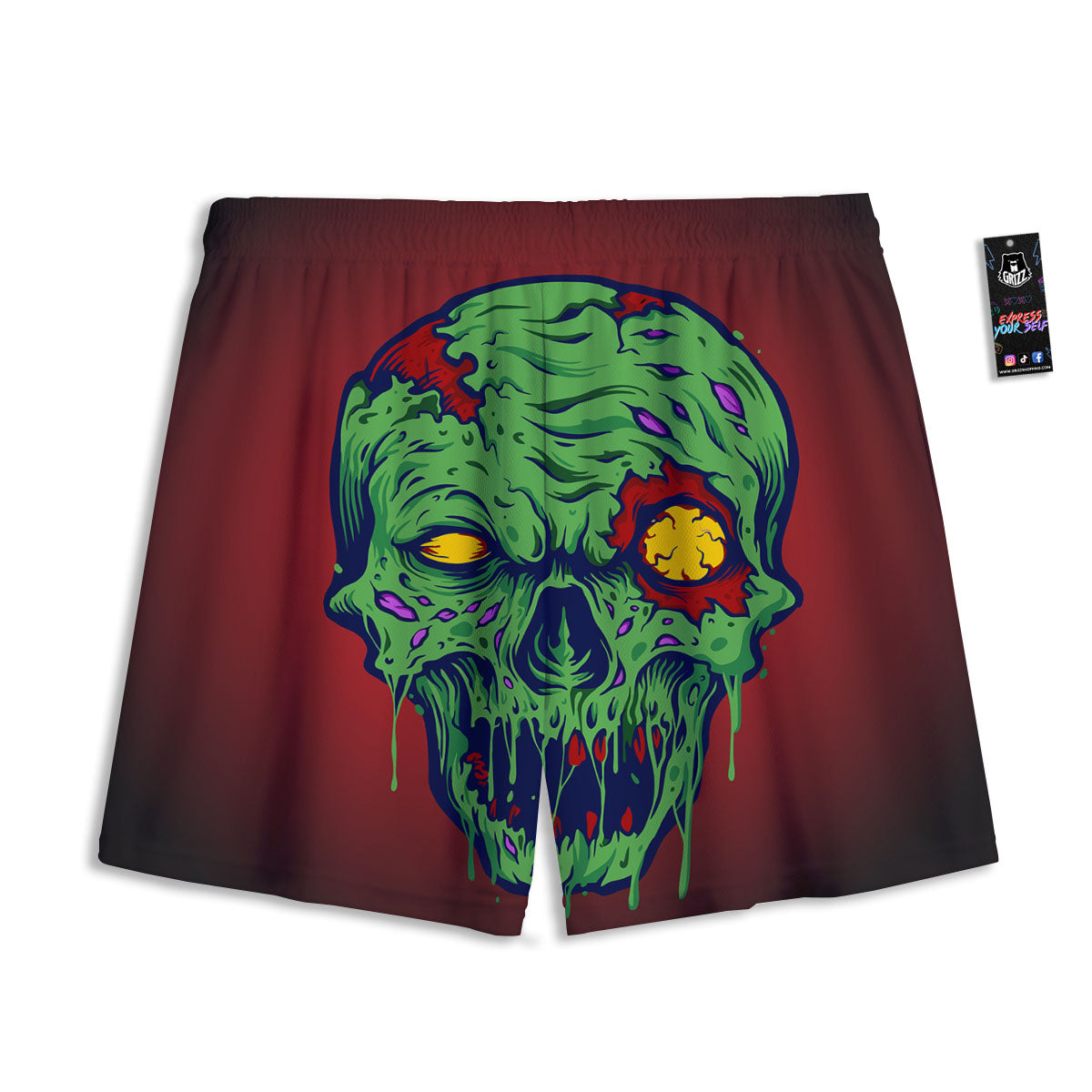 Sea Turtle Golden Tribal Print Mesh Shorts