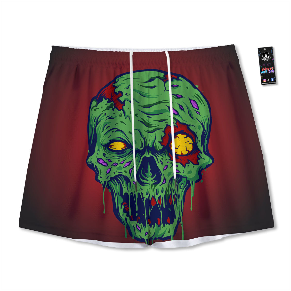Sea Turtle Golden Tribal Print Mesh Shorts