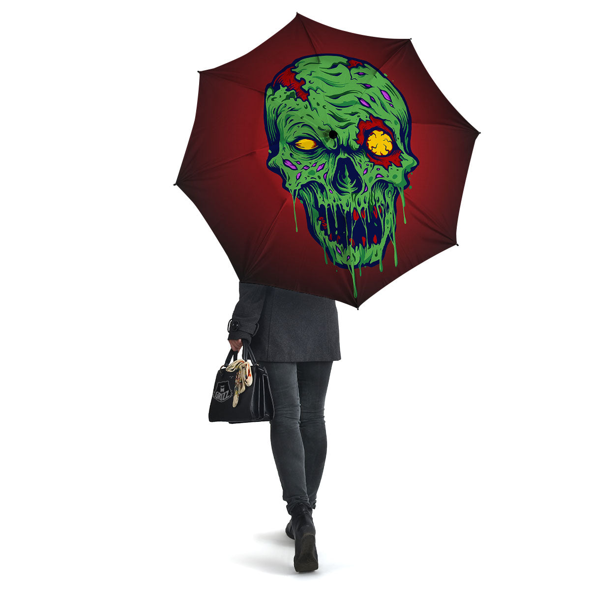 Skull Zombie Scary Horror Print Umbrella-grizzshop