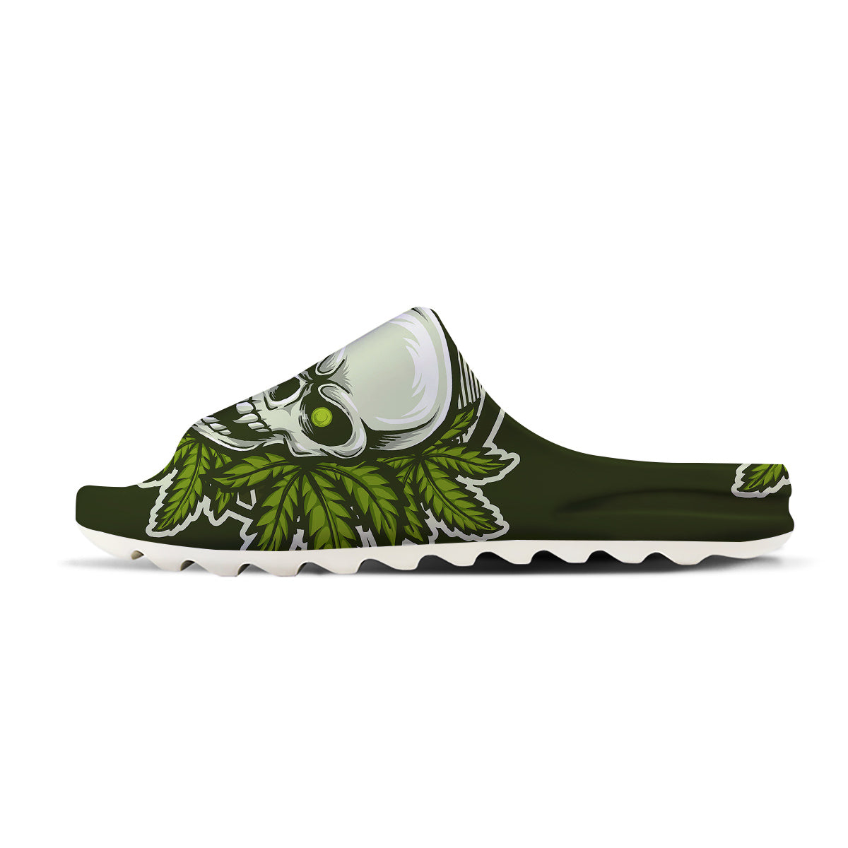 Skull Cannabis Print Sandals-grizzshop