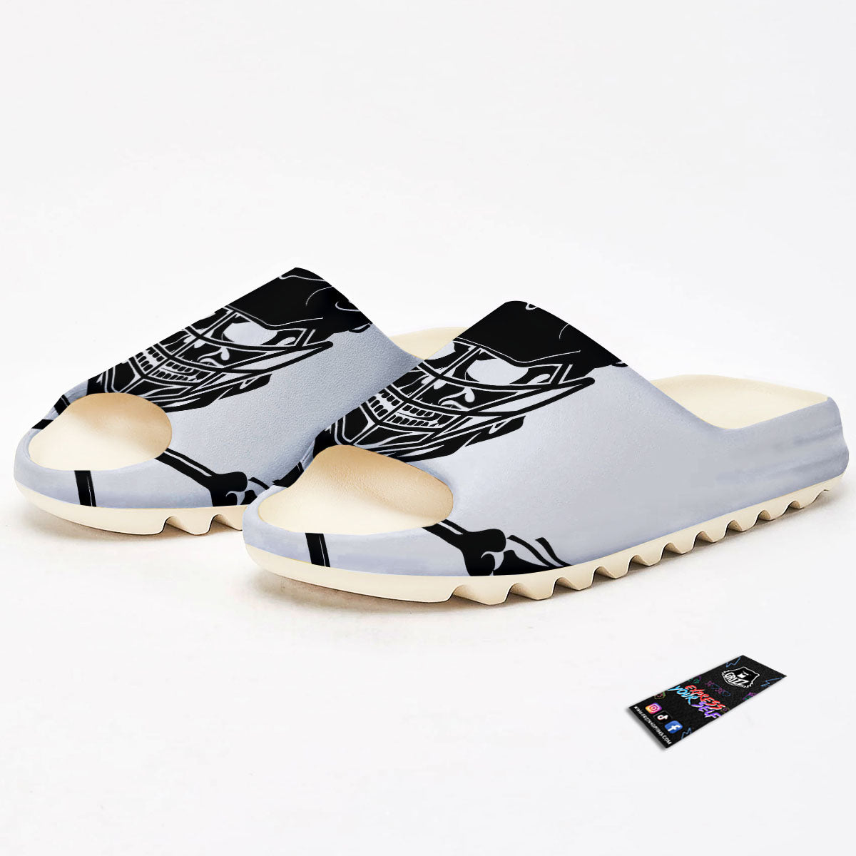 Skull Lacrosse Print Sandals-grizzshop