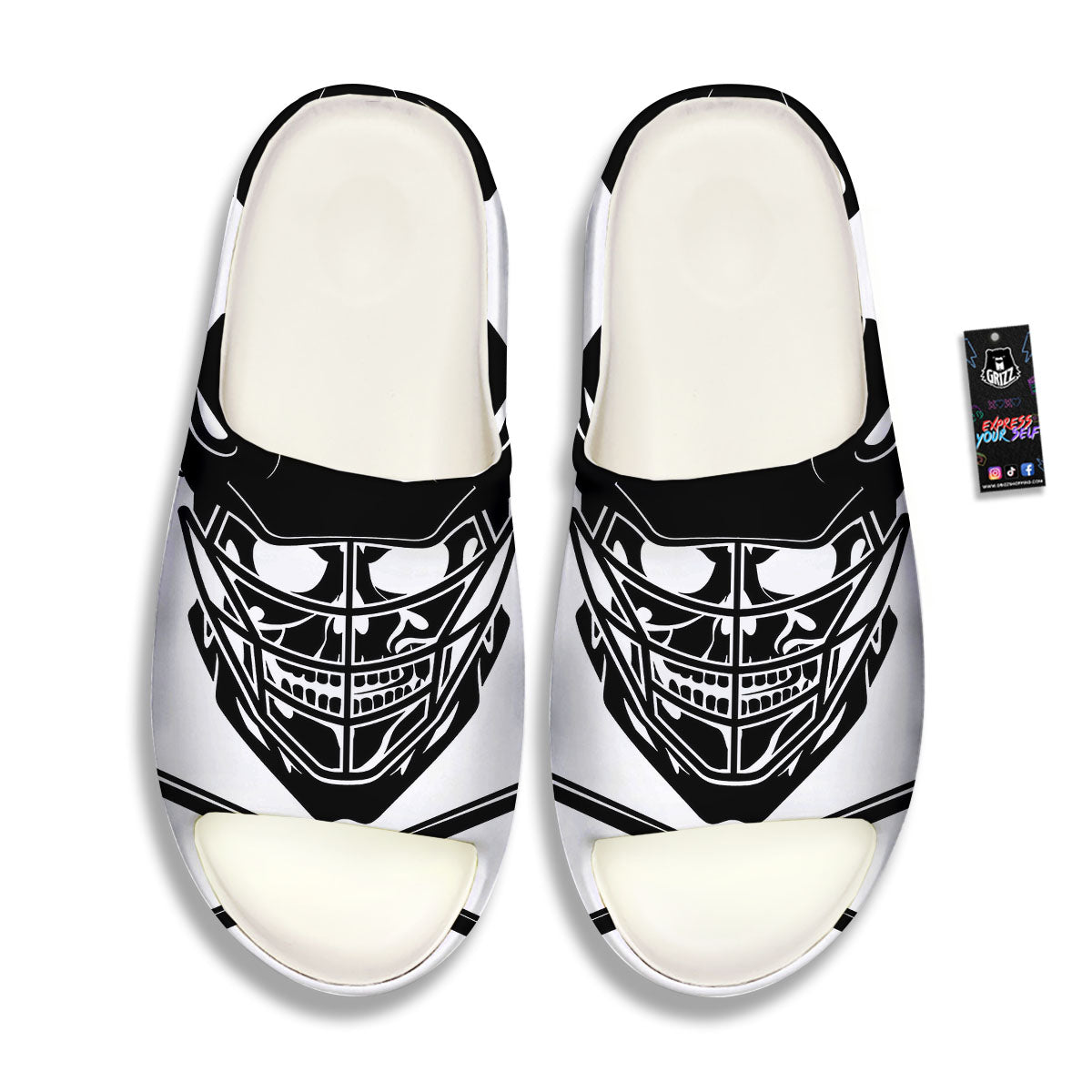 Skull Lacrosse Print Sandals-grizzshop