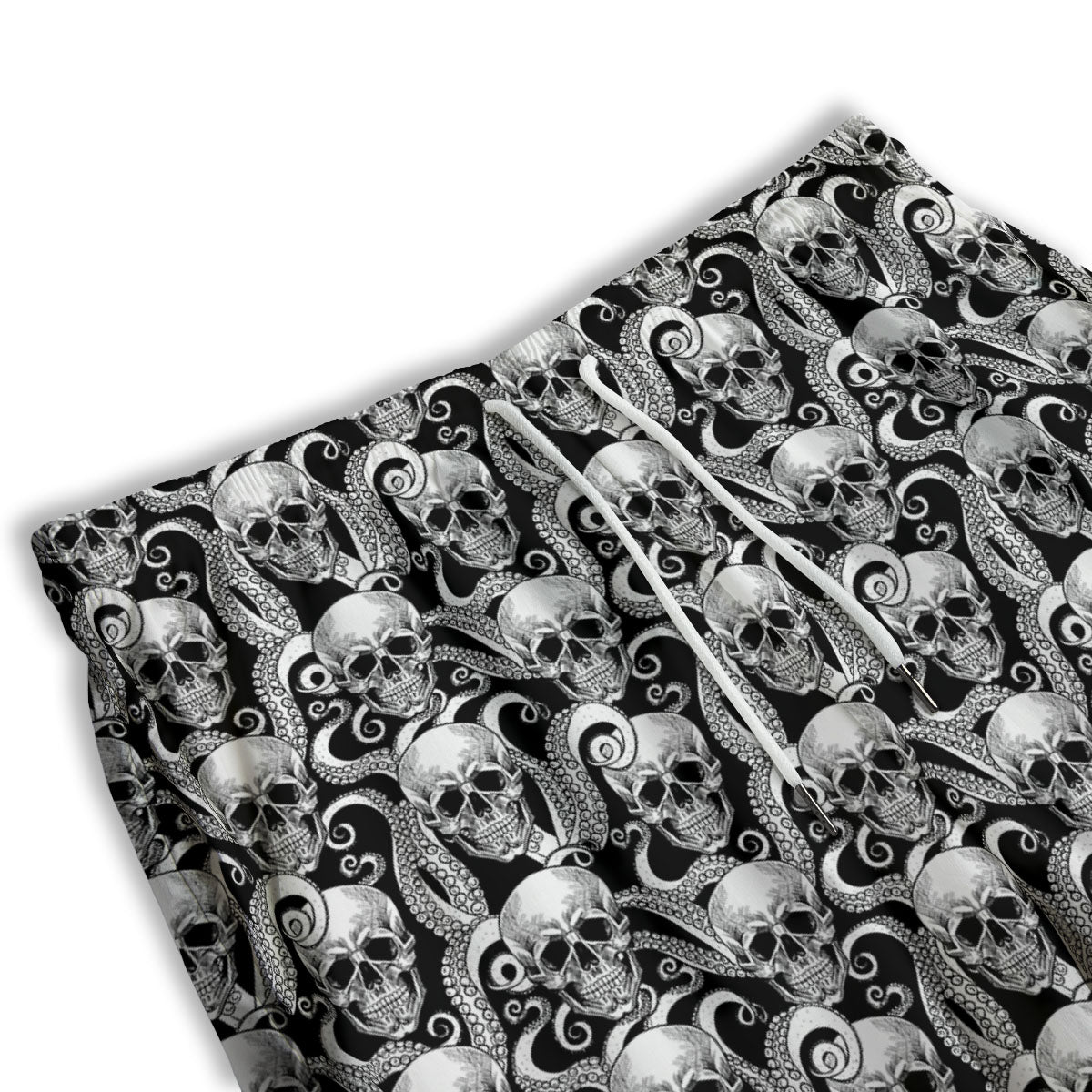 Skull Octopus Tentacles Print Pattern Men's Athletic Shorts