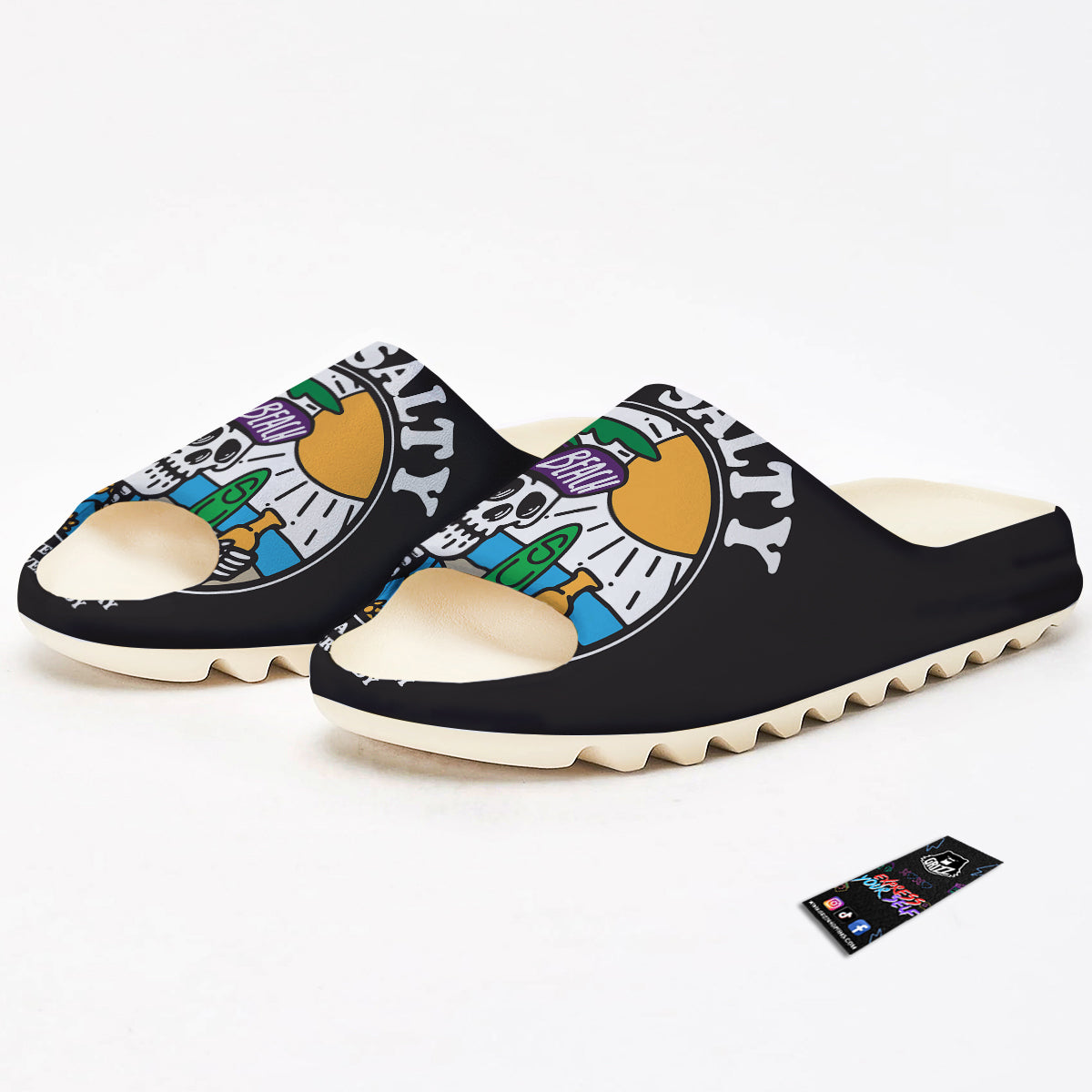 Skull Relax On Beach Print Sandals-grizzshop