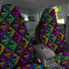 Skulls Hard Rock Colorful Print Pattern Car Seat Covers-grizzshop