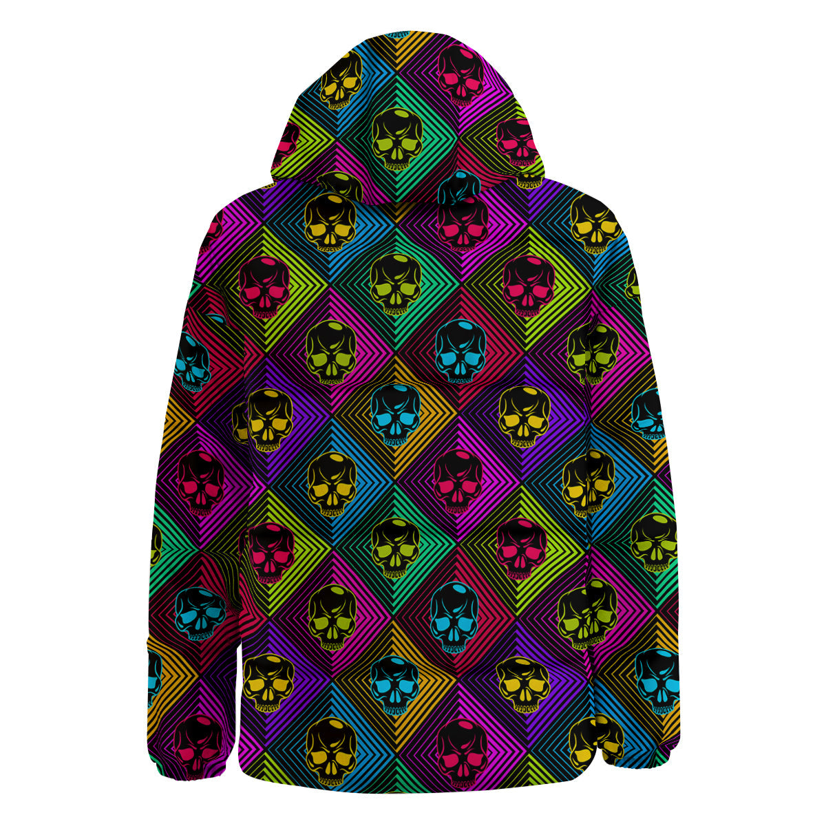 Skulls Hard Rock Colorful Print Pattern Down Jacket-grizzshop