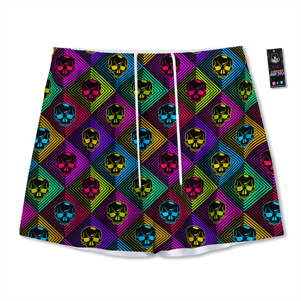 Sea Turtles Ethnic Print Mesh Shorts