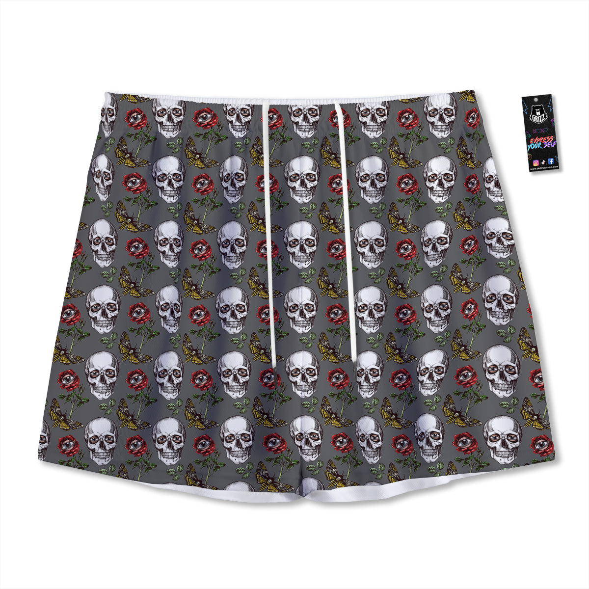 Serape Frida Kahlo Print Mesh Shorts
