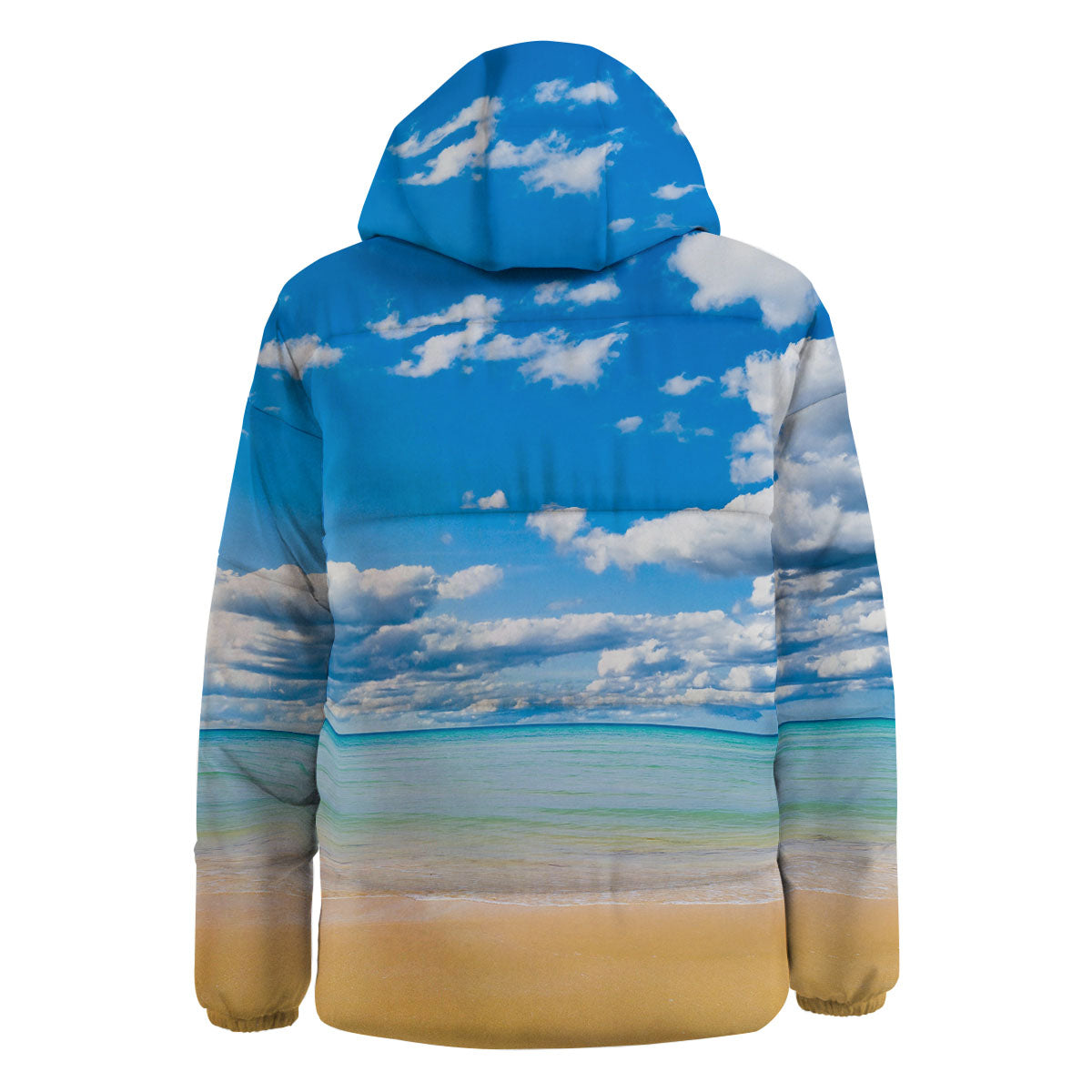 Sky And Sea Print Down Jacket-grizzshop