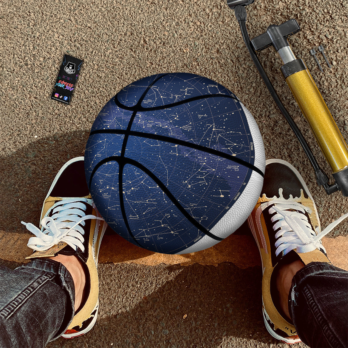 Sky Map Constellation Print Basketball-grizzshop