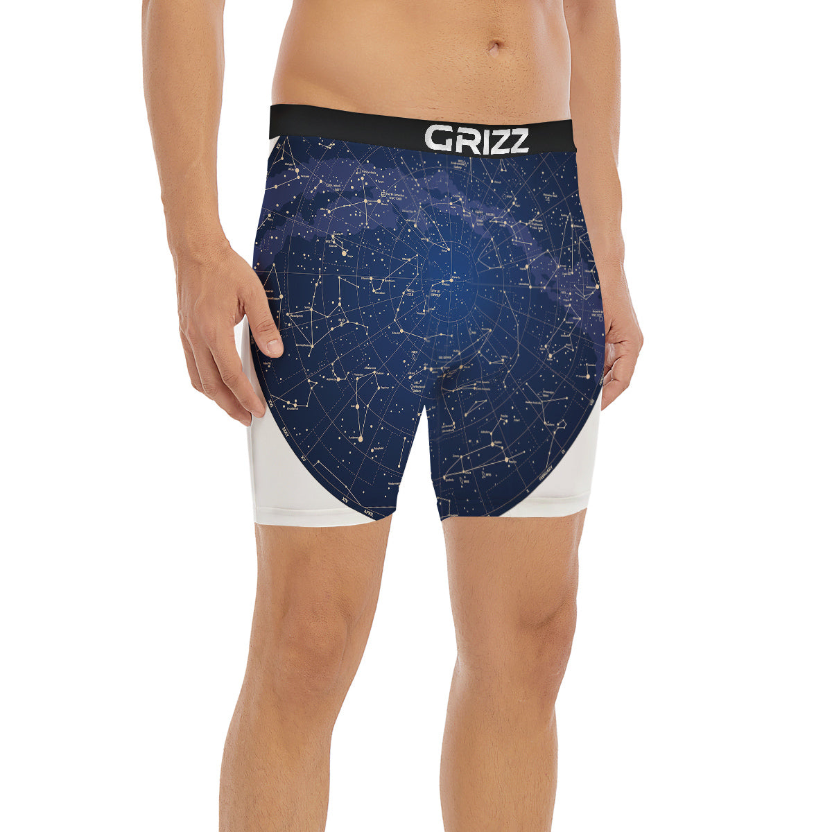 Sky Map Constellation Print Boxer Briefs-grizzshop