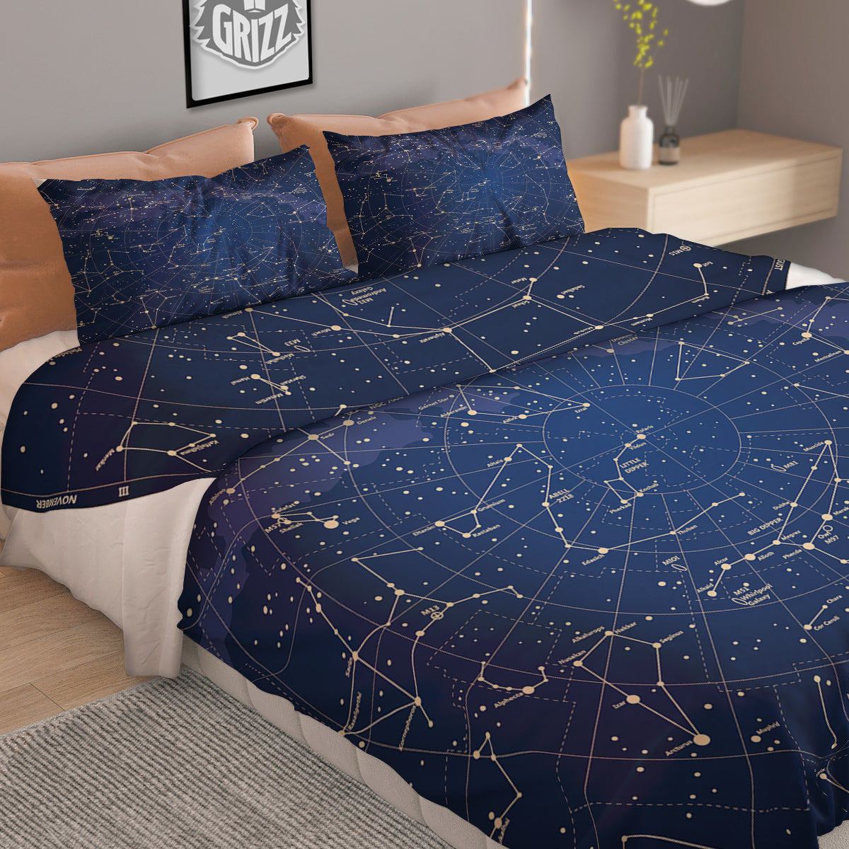 Scarf With Giraffe Print Pattern Duvet Cover Bedding Set
