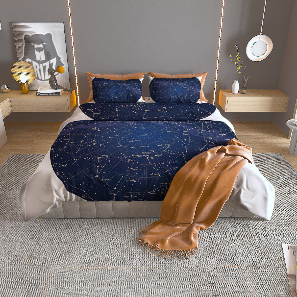 Scarf With Giraffe Print Pattern Duvet Cover Bedding Set