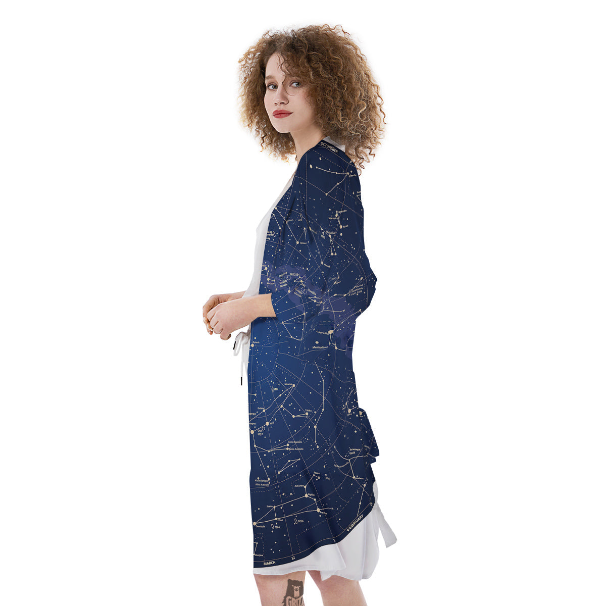 Sky Map Constellation Print Kimono-grizzshop