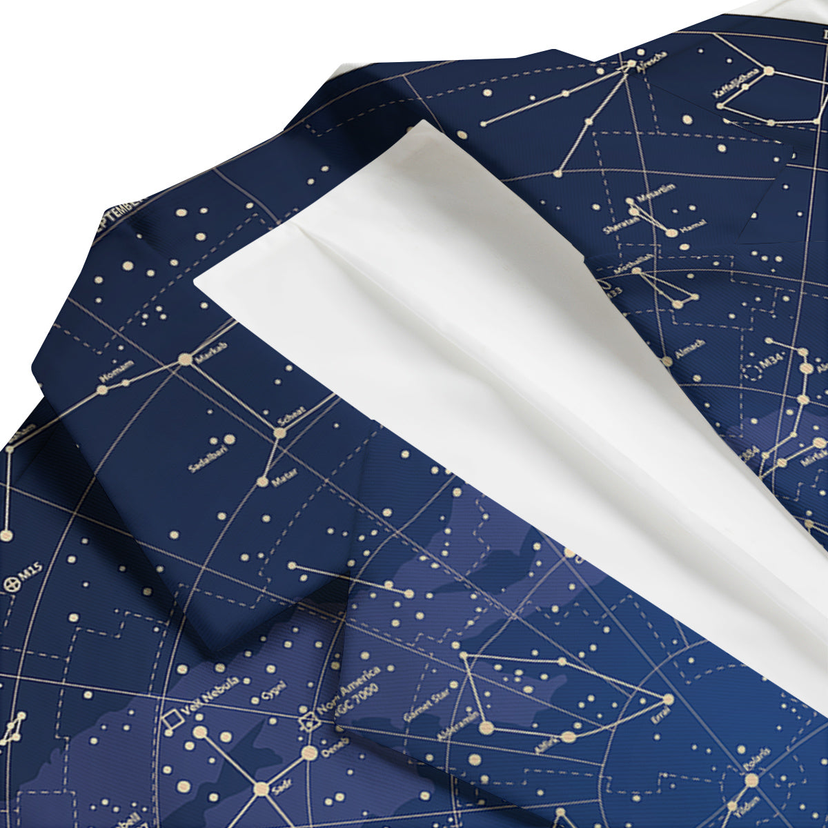 Sky Map Constellation Print Men's Blazer-grizzshop