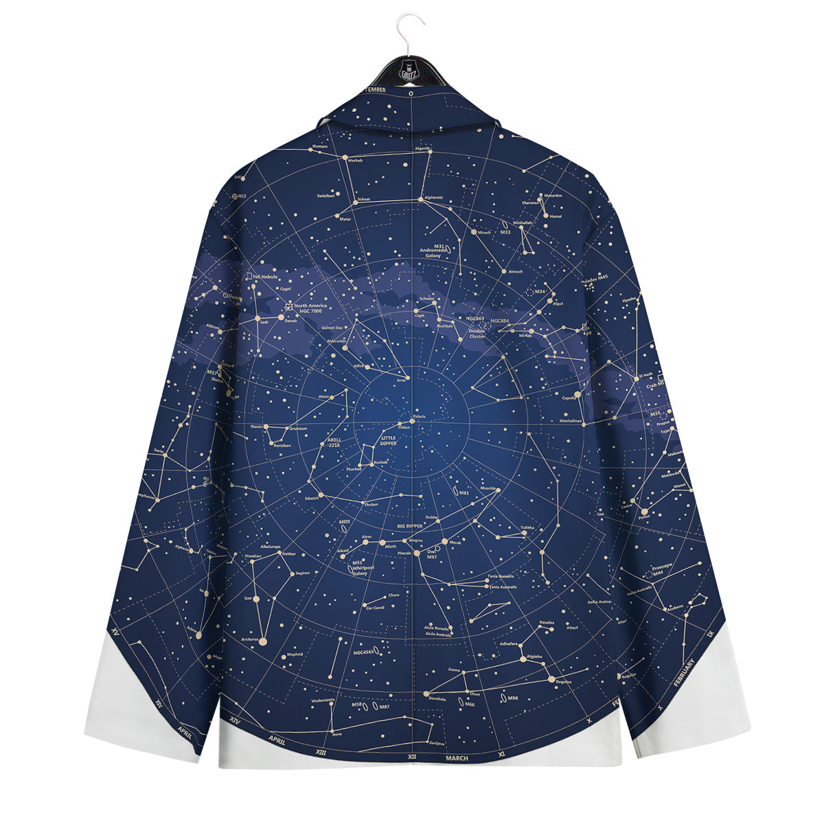 Sky Map Constellation Print Men's Sport Coat-grizzshop